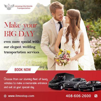 Choose from our stunning fleet of luxury vehicles to make a memorable entrance and exit, adding an extra touch of magic to your special day.