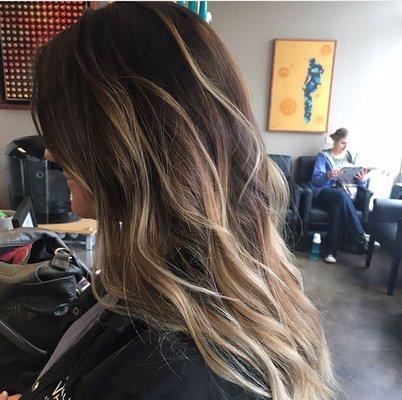 Dramatic cool toned ombré