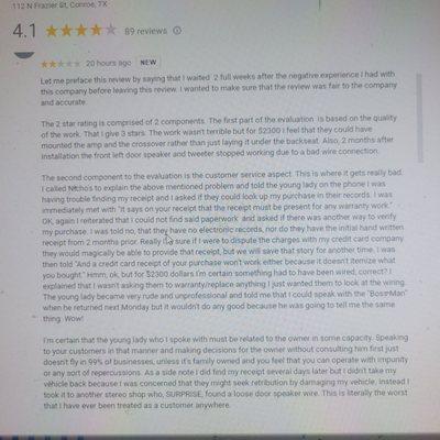 My review