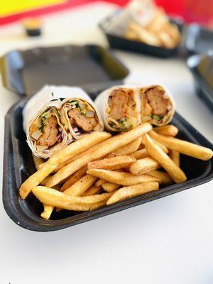 Chicken Kabob Wrap Combo with Fries!