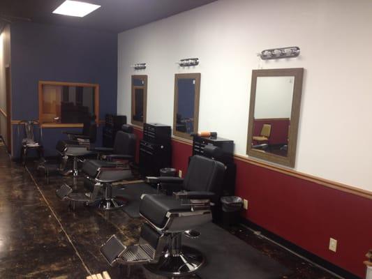 6 station barber shop before opening. Owner said more to come...