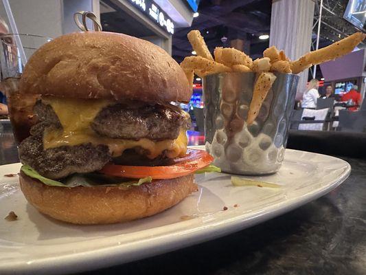 Double Smash Burger with Fries