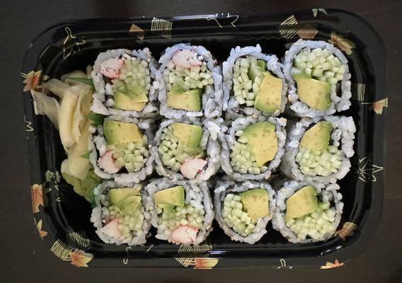 California Roll and Avocado Roll