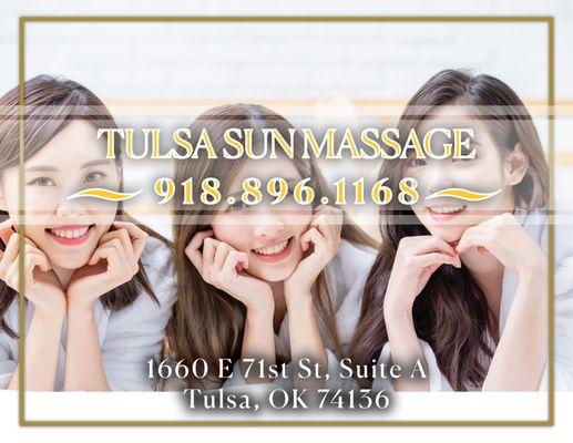 Embark on a wellness journey at Tulsa Sun Massage, your top destination for Massage in Tulsa.