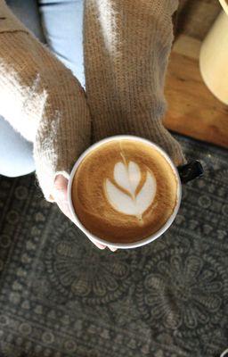 Pumpkin spice latte made with house made pumpkin spice syrup.