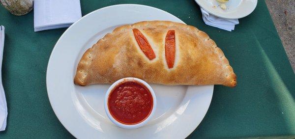 Ham and cheese calzone