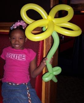 balloon animals at a kids night