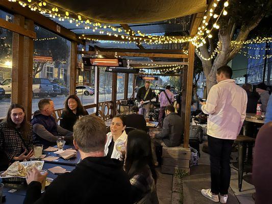 guests in parklet