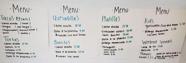 Menu 7/15/22