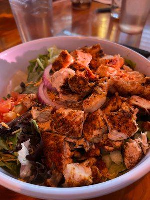 Grilled chicken salad.