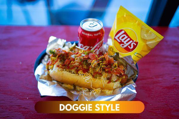 Loaded Doggie Style Gourmet Hot Dog