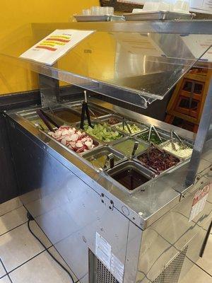 Toppings bar