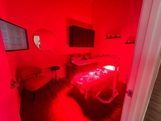 We offer Infra-Red and Blue light therapy