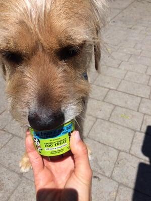 Grover meets peanut butter and bacon ice cream.