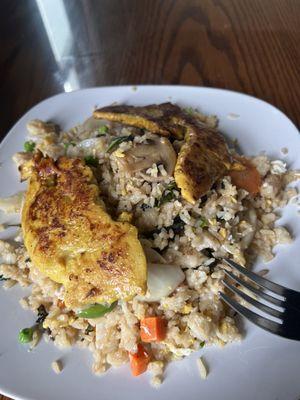 704. Kao Pad Satay Kai Fried Rice with Chicken Satay