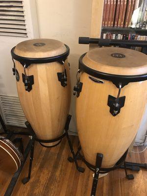 Start off the lesson by playing some congas, too!!