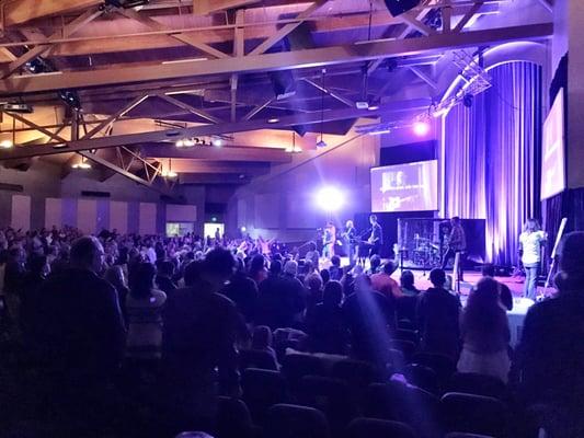 The rock church. This night Jake Hamilton and Bob Hazlett were putting on the roar conference.