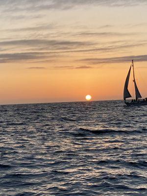 Sunset sailing