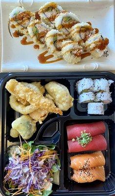 Combo ##27. Sushi & Tempura Box Special + crunch roll