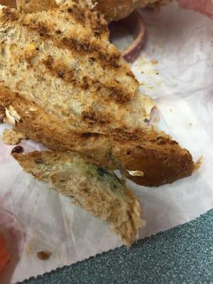 Bought my boss a chipotle turkey panini and there was black mold all over the bread