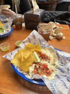 Garlic shrimp tempura tacos for the win!