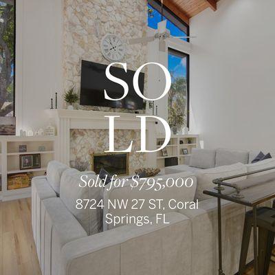 JUST SOLD! Luxury family home in Coral Springs sells for just $5000, under list price! For the best experience. Choose expertise!