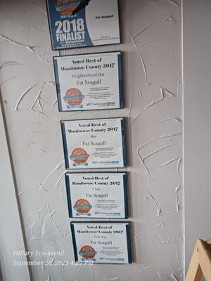 Award signs