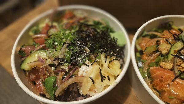 (1) Regular Sized Build Your Own Poke Bowl (2 Sides/2 Proteins) Take-Out