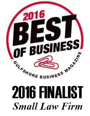 Voted best Small Law Firm 2016 by Gulfshore Business Magazine.