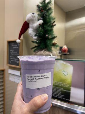 Nov '23 - Taro Milk Tea Frappe & Holiday Decor