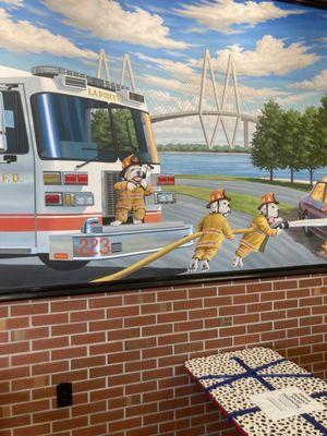 La Porte mural Firehouse Subs.