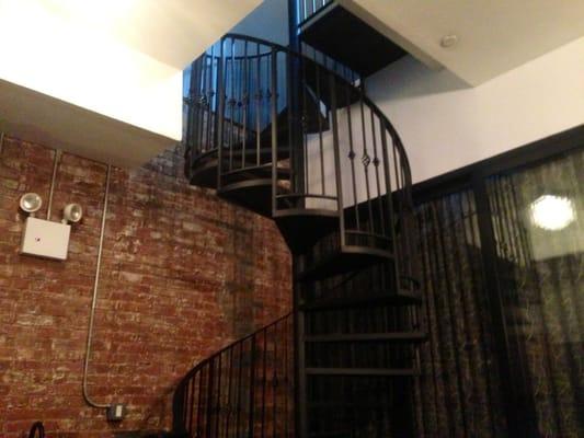 Spiral staircase on the 5th floor.