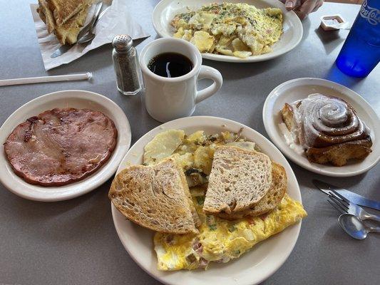 Country Ham, Tony's Special Omelet, Sticky Bun