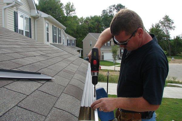 We install Gutter Rx Gutter Guards