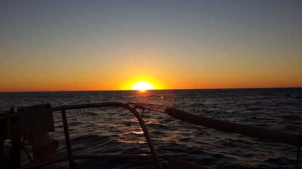 Beautiful sunset from the boat!