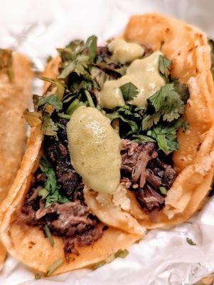 Barbacoa Tacos + Salsa Verde