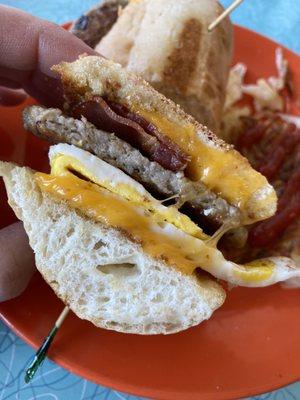 Yooper breakfast sandwich