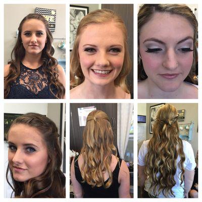 Prom up dos and makeup #Beyond hair by Jess