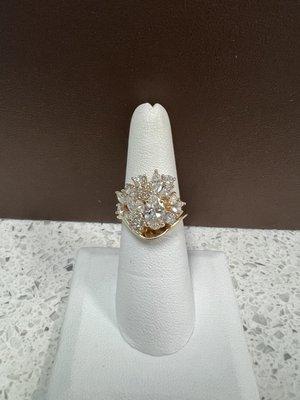 Custom design ring using clients stones from heirloom rings