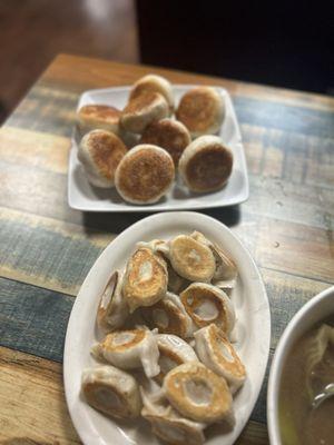 Potstickers and Traditional Pork Pan Fried Buns