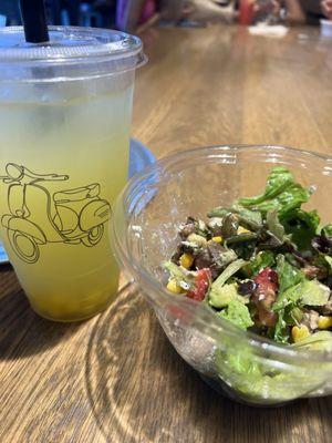 Mango Sunburst Fresca and Farmers Market chopped salad