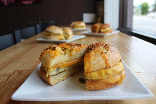 Breakfast Bagel Sandwiches