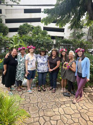 Beautiful leis made by all!