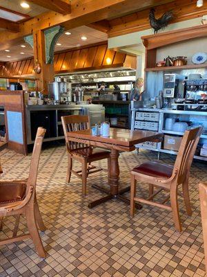 Kitchen and seating area