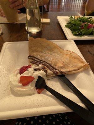 Strawberry and Nutella crepe