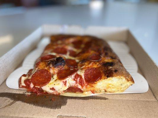 Sicilian slab with pepperoni