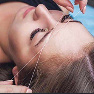 EYEBROW THREADING 

*Eyebrow threading removes the entire hair from root
*Its relatively quick process 
*Its gentle on the skin