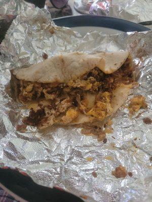 Chorizo n egg taco