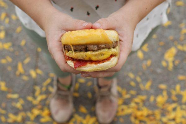 Sausage, Egg and Cheese with Tomato Jam