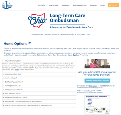 Need to choose a nursing home or assisted living community in southwest Ohio?  Home Options can help. Objective help to compare options.